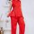 red rayon lace work anarkali co-ord set for women
