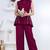 purple rayon lace work anarkali co-ord set for women