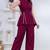 purple rayon lace work anarkali co-ord set for women