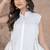 white rayon lace work anarkali co-ord set for women