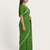 Green printed art silk saree with blouse piece