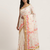 Off white woven linen saree with blouse piece