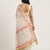 Off white woven linen saree with blouse piece