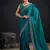 Rama color fendi satin silk two tone zircon work saree