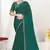 Rama color fendi satin silk two tone zircon work saree
