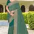 Rama color georgette zari embroidered & zircon work saree