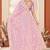 Dusty pink color net resham embroidered & zircon work saree