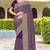 Purple color georgette zari embroidered & zircon work saree