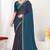 Morpeach color fendi satin silk two tone zircon work saree