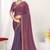 Dusty purple color fendi satin silk two tone zircon work saree