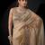 Chiku color kanjivaram pure silk zircon border saree