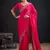 Rani color fendi satin silk blend two tone zircon work saree