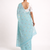 Blue woven linen saree with blouse piece