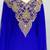 Designer Royal Blue Embroidered Kaftan Dress | Party Wear Ethnic Gown for Women | Zari Work Dubai Style Outfit