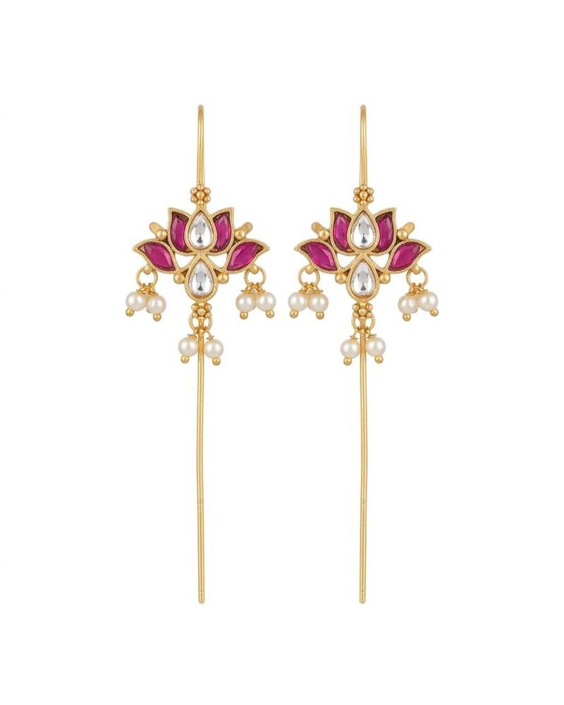 Padma lotus ear cuff