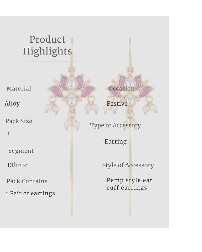 Padma lotus ear cuff