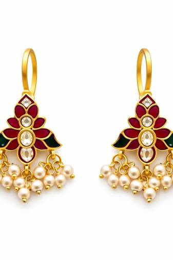 Padma heritage kundan pearl ear cuffs