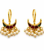 Noor arc enamel pearl ear cuffs