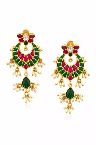 Noor Royale Kundan Drop Earrings | Elegant Kundan Drop Earrings | Traditional & Festive Statement Jewellery