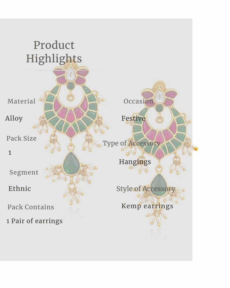 Noor royale kundan drop earrings