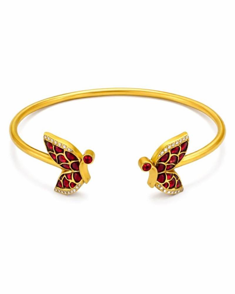 Ruby wing free size cuff bracelet