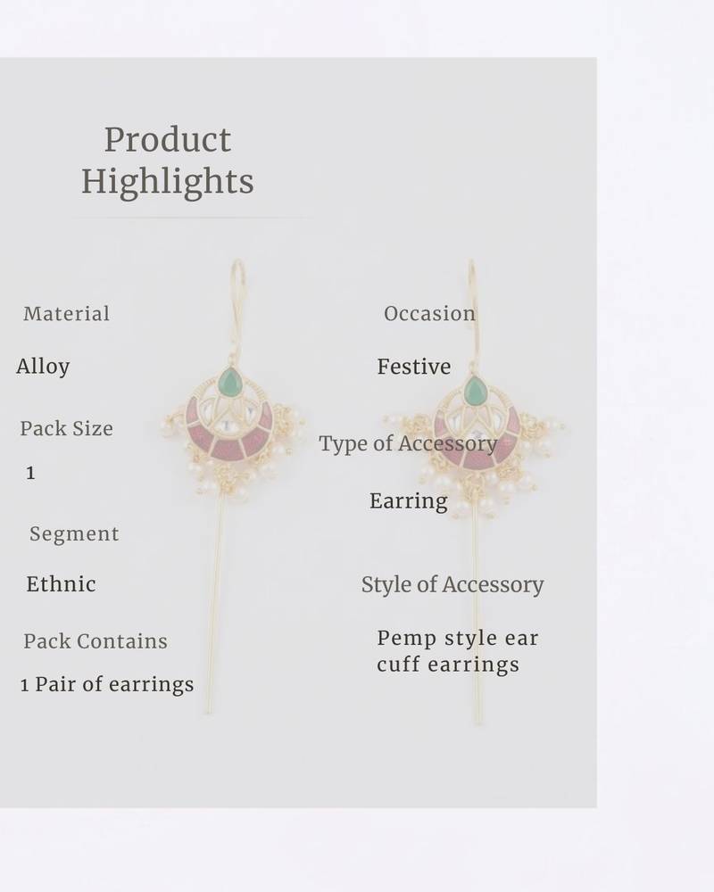 Vira temple pearl ear cuff