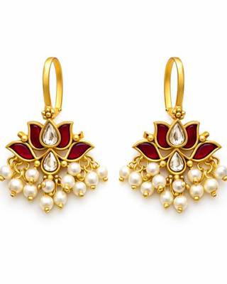 Padma Royale Kundan Pearl Ear Cuffs | Premium Kundan & Pearl Bugadi Style Ear Cuffs|Festive Statement Jewellery 2