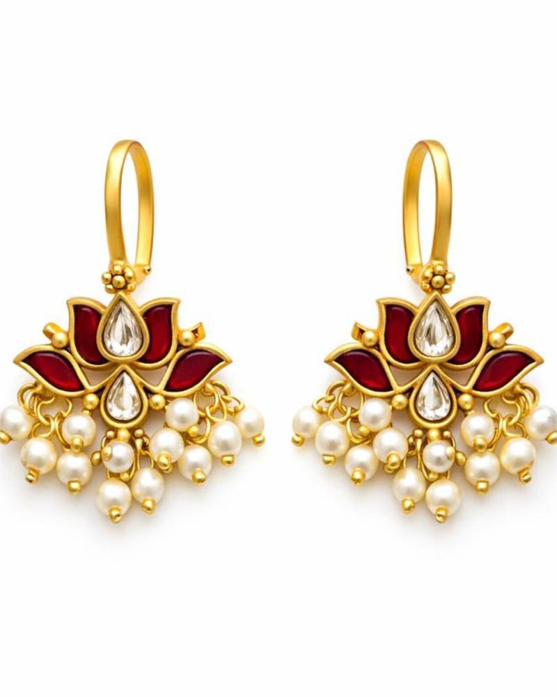 Padma royale kundan pearl ear cuffs