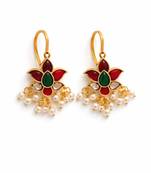 Padma kundan pearl ear cuffs