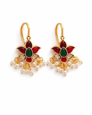 Padma Kundan Pearl Ear Cuffs | Kundan & Pearl Bugadi Style Ear Cuffs | Traditional & Festive Jewellery 2