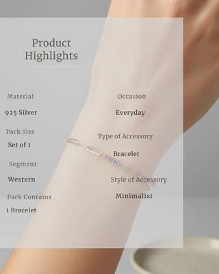 Rainbow Tennis Bracelet | 925 Silver Gold Plated Trendy Link Bracelet for Women 5