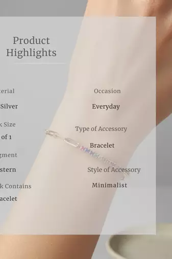 Rainbow Tennis Bracelet | 925 Silver Gold Plated Trendy Link Bracelet for Women