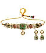 Rang mahal kundan choker necklace set