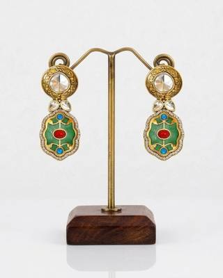 Rang Mahal Pink & Green Kundan Choker Set | Women’s Multi-Color 18K Gold Plated Bridal Jewellery 5