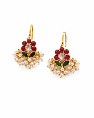 Padma Noor Kundan Pearl Ear Cuffs | Kundan & Pearl Bugadi Style Ear Cuffs | Traditional & Festive Jewellery 2