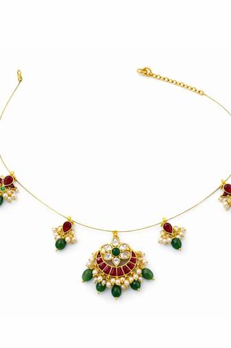 Padma noor kundan pearl wire necklace