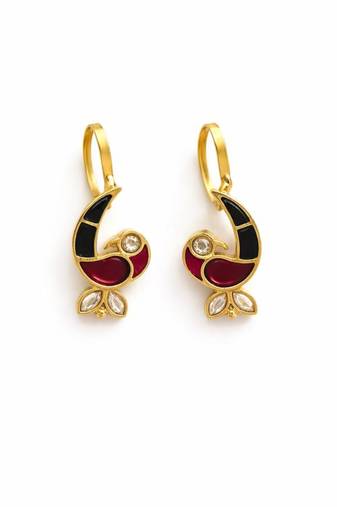 Mayura enamel bird ear cuff