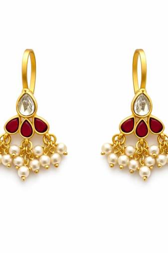 Noor mini kundan pearl ear cuffs