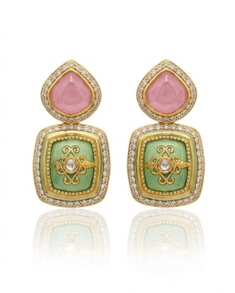 Rang mahal kundan statement necklace set