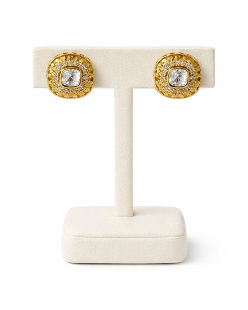 Noor crescent layered kundan necklace set