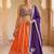 Two Tone Silk Lehenga Choli Sequins Embroidery Semi Stitched Designer Wedding Set