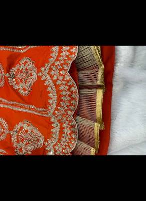 Two Tone Silk Lehenga Choli Sequins Embroidery Semi Stitched Designer Wedding Set 6