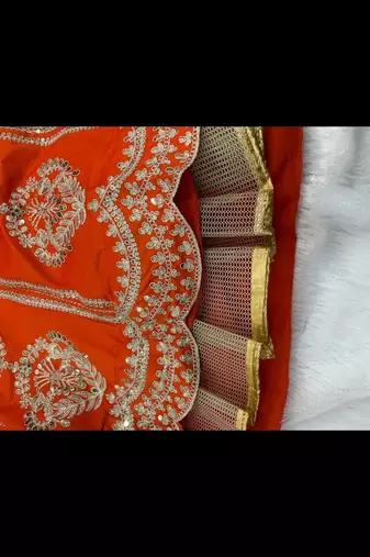 Two Tone Silk Lehenga Choli Sequins Embroidery Semi Stitched Designer Wedding Set