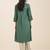 premium sea green viscose blend ethnic kurta for women