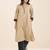 women’s beige viscose blend straight fit kurta for casual wear