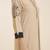 women’s beige viscose blend straight fit kurta for casual wear