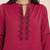 women’s red straight fit viscose blend kurta
