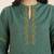 women’s green viscose blend straight kurta for casual wear