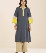 women’s black straight cut viscose rayon kurta