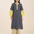 women’s black straight cut viscose rayon kurta